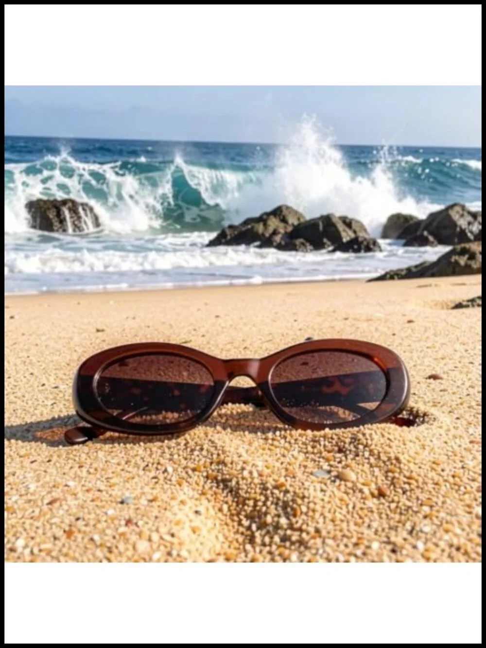 Retro Oval Sunglasses with UV Protection, Lightweight Frame